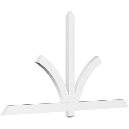 Ekena Millwork Redmond Architectural Grade PVC Gable Bracket, 84"W x 45 1/2"H x 2"D x 4"F, 13/12 Pitch GBP084X46X0204RED00